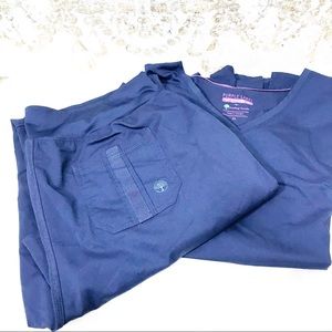 Healing Hands Navy Blue Scrub Set
